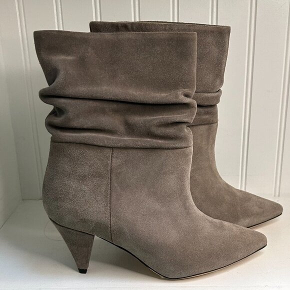 IRO Shoes - IRO Suede Pleated Accents Slouch Boots Women's Size: 7